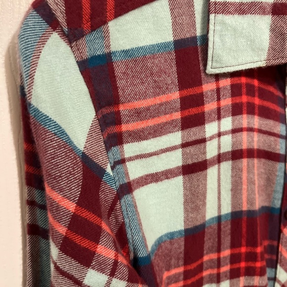 Columbia Flannel Simply Put II Rich Wine Plaid Sz M - Picture 10 of 12